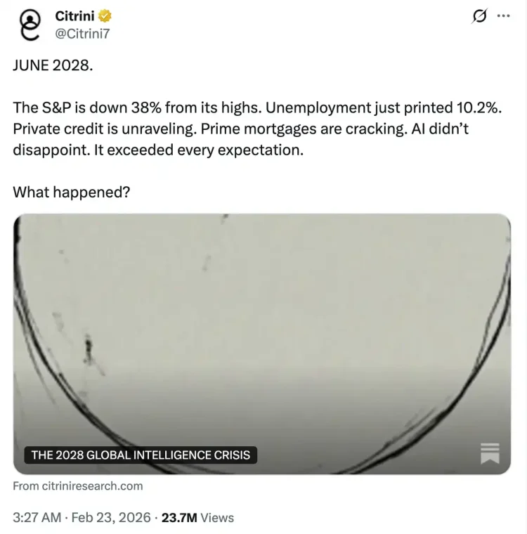 一份来自2028年的备忘录：AI将带来席卷世界的超级经济危机