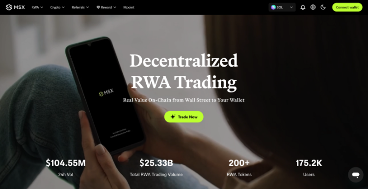 麦通（MSX）官网msx.com全新升级上线，以设计重构RWA交易品牌殿堂