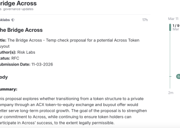 以股权置换代币，Across带头「叛变」，DAO模式遭遇现实拷问