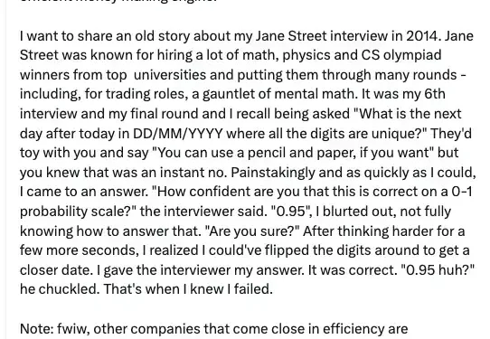 华尔街最难进的公司：年赚400亿的Jane Street，面试题有多变态？